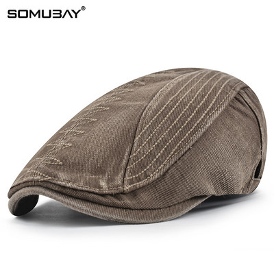 Мъжка шапка тип барета подходяща за ежедневието