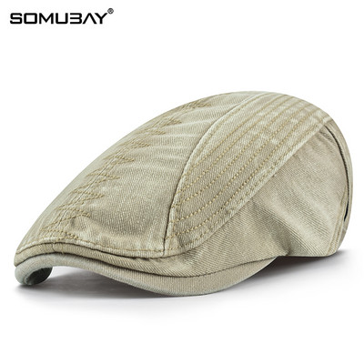 Мъжка шапка тип барета подходяща за ежедневието