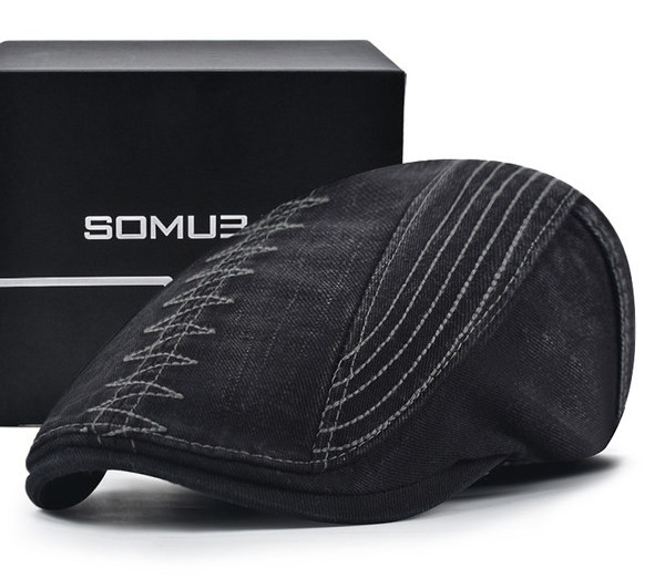 Мъжка шапка тип барета подходяща за ежедневието