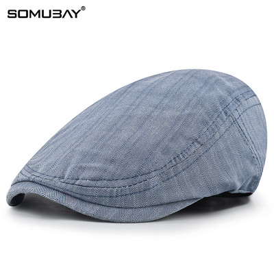 Изчистен модел мъжка шапка тип барета