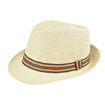 Ανδρικό ψάθινο καπέλο σε δύο χρώματα