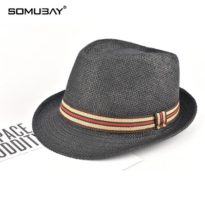 Мъжка  сламена  шапка в два цвята