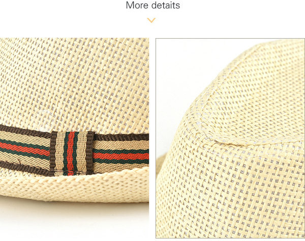 Мъжка  сламена  шапка в два цвята