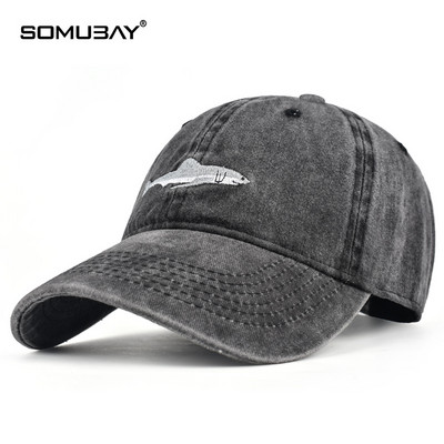 Дънкова шапка с козирка и бродерия