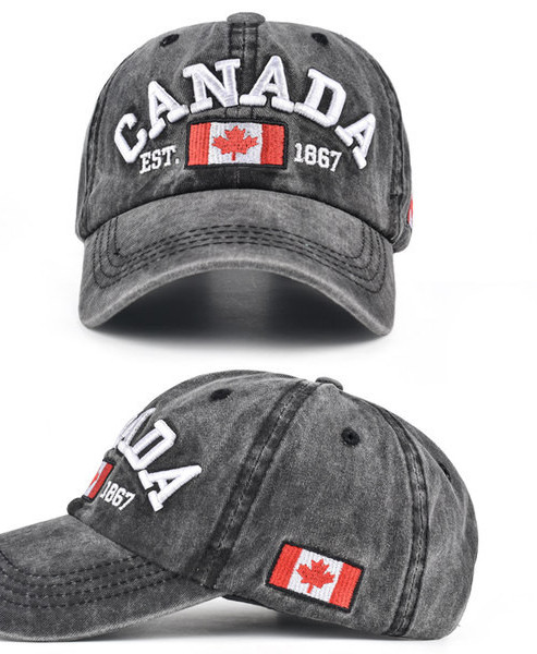 Мъжка шапка -  с бродерия и извита периферия