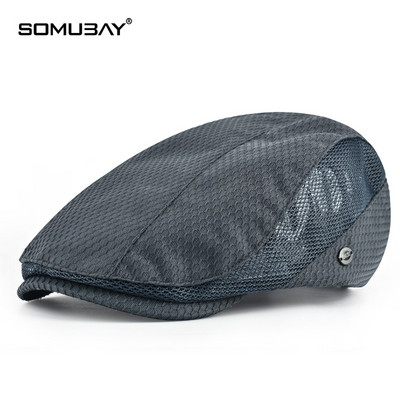 Мъжка шапка - тип барета с мрежа