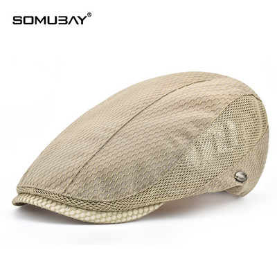 Мъжка шапка - тип барета с мрежа