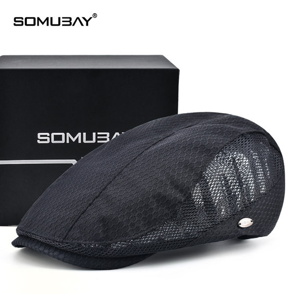 Мъжка шапка - тип барета с мрежа