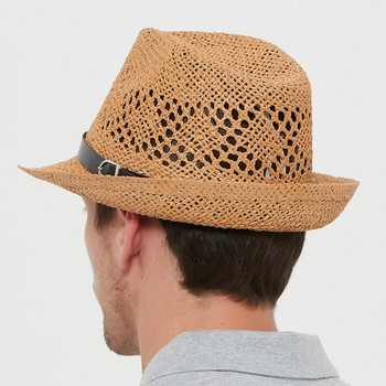 Μοντέρνο ανδρικό ψάθινο καπέλο