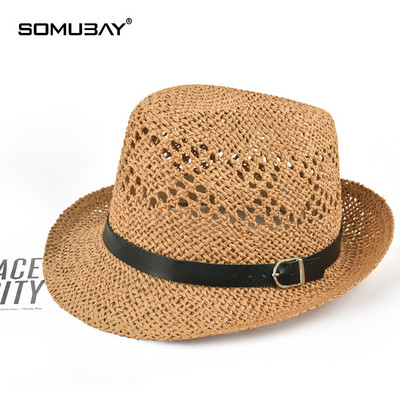 Модерна мъжка сламена шапка