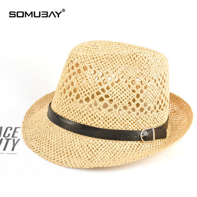 Модерна мъжка сламена шапка