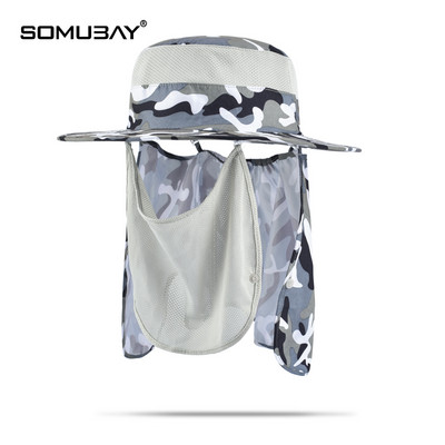 Лятна шапка с камуфлажен десен подходяща за риболов