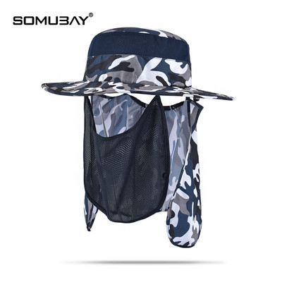 Лятна шапка с камуфлажен десен подходяща за риболов