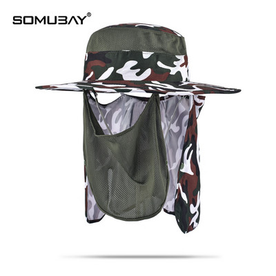 Лятна шапка с камуфлажен десен подходяща за риболов