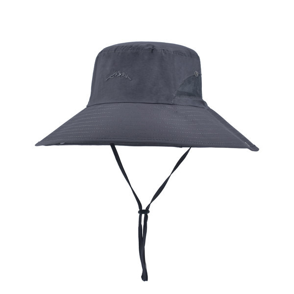 Мъжка текстилна шапка с голяма периферия и връзки