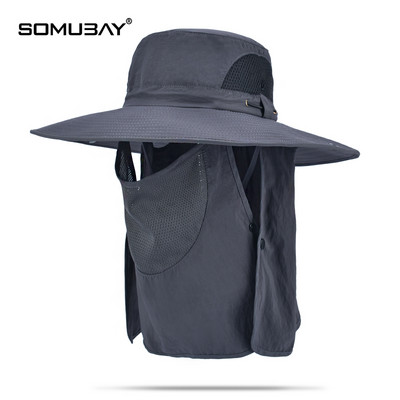 Мъжка ежедневна шапка с голяма периферия -от дишаща материя