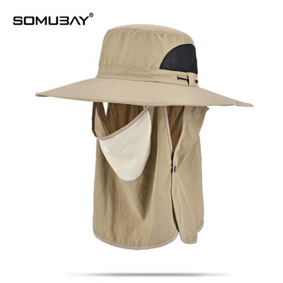 Мъжка ежедневна шапка с голяма периферия -от дишаща материя