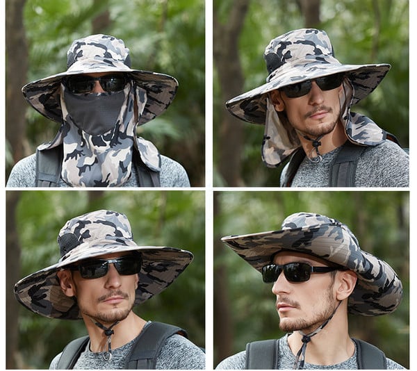 Мъжка ежедневна шапка с голяма периферия -от дишаща материя 