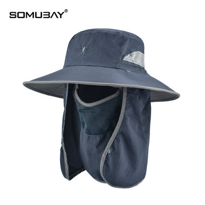 Текстилна шапка с периферия и маска за лице подходяща за риболов