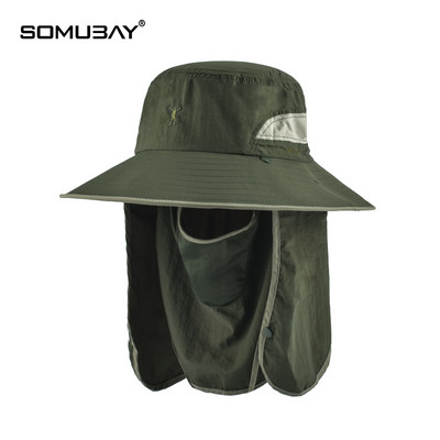 Текстилна шапка с периферия и маска за лице подходяща за риболов