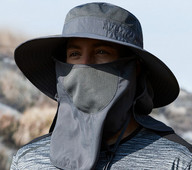 Мъжка слънцезащитна шапка - с маска за защита на цялото лице