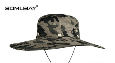 Лятна текстилна шапка с широка периферия за риболов