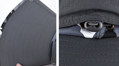 Лятна текстилна шапка с широка периферия за риболов