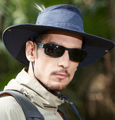 Мъжка слънцезащитна шапка - с връзки