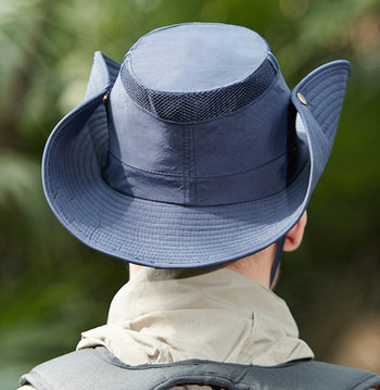 Мъжка слънцезащитна шапка - с връзки