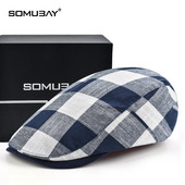 Кариран мъжки каскет в ретро стил