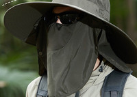 Мъжка шапка - с голяма периферия и маска за защита на цялото лице