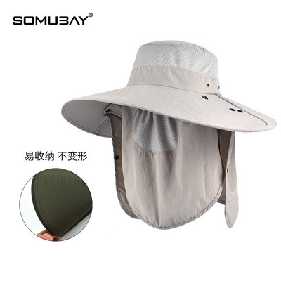 Мъжка шапка - с голяма периферия и маска за защита на цялото лице