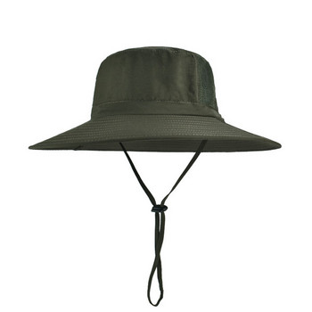 Ανδρικό καπέλο ηλίου με κορδόνια και μεγάλο γείσο