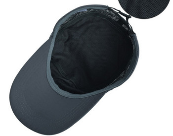 Текстилна мъжка шапка от дишаща материя с козирка -регулируема