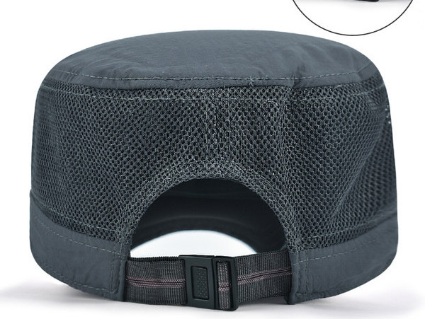 Текстилна мъжка шапка от дишаща материя с козирка -регулируема