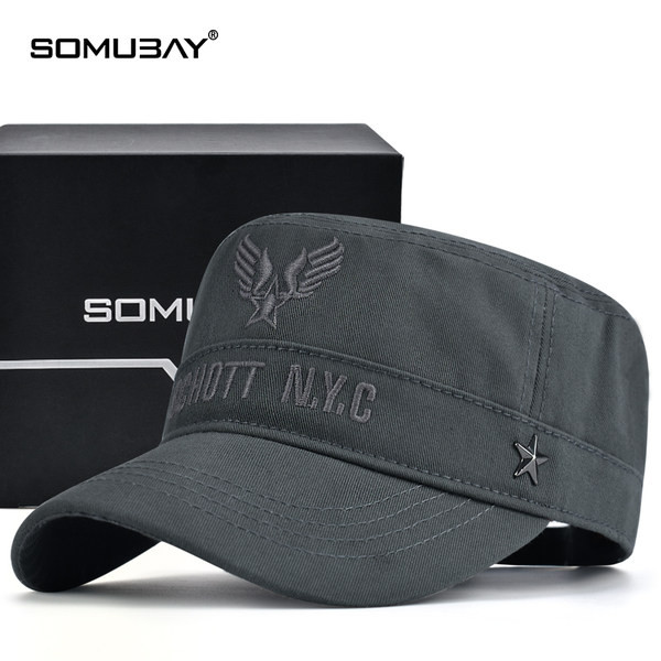 Слънцезащитна мъжка шапка с козирка и бродерия