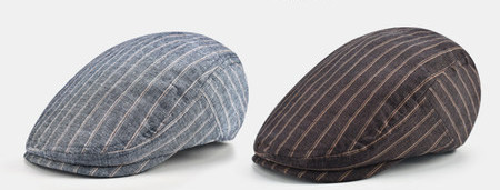 Мъжка ретро шапка - раирана 