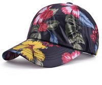 Мъжка лятна шапка с козирка и флорални мотиви