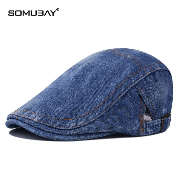 Vīriešu džinsa cepure retro stilā
