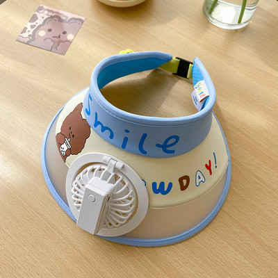 Детска козирка за лятото с вентилатор