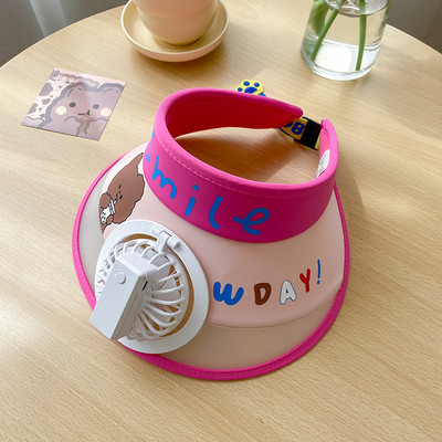 Детска козирка за лятото с вентилатор