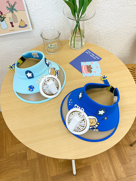 Детска слънцезащитна шапка с козирка и вентилатор за момчета и момичета 