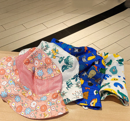 Мрежеста детска шапка за лятото - тип рибарска