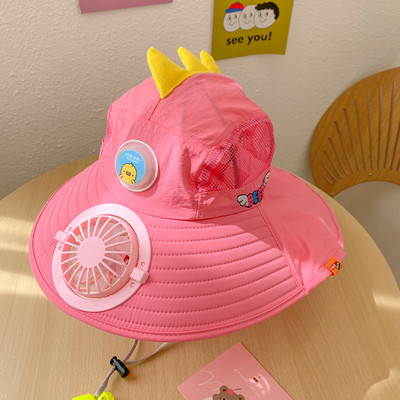 Gyerek sapka széles karimájú, beépített ventilátorral