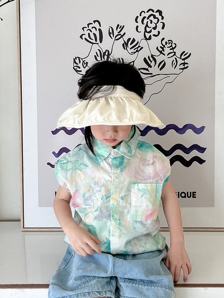 Детска лятна слънцезащитна шапка с голяма периферия 