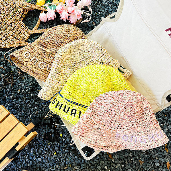 Детска слънцезащитна шапка - сламена