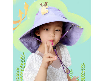 Слънцезащитна детска шапка с широка периферия