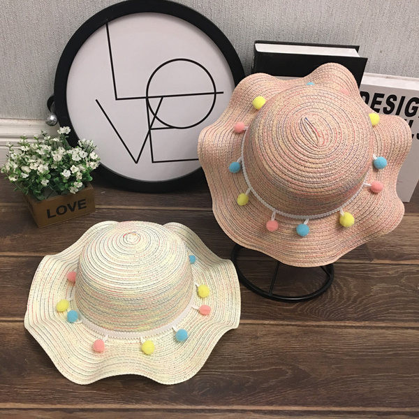 Детска сламена шапка за момичета 
