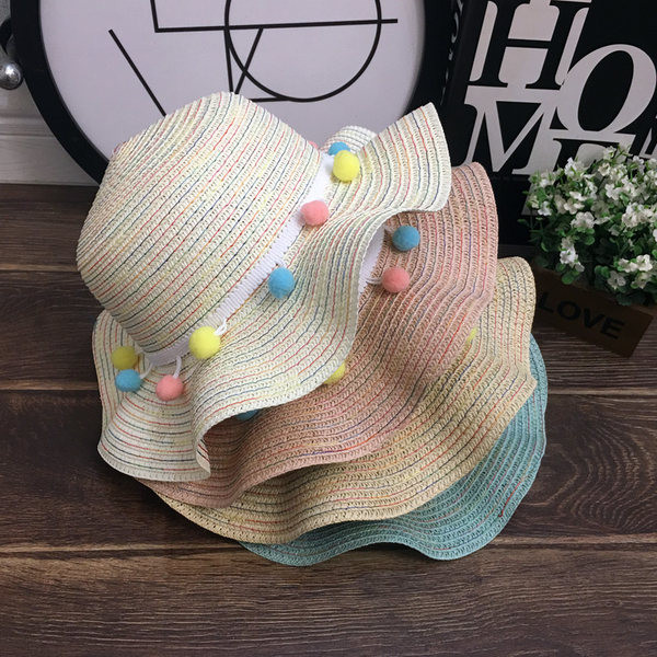 Детска сламена шапка за момичета 