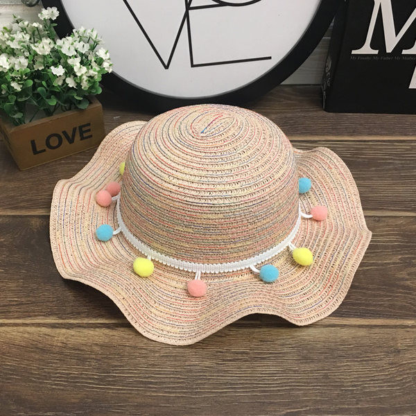Детска сламена шапка за момичета 